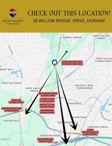 18 Willow Bridge Drive, Durham, NC 27707