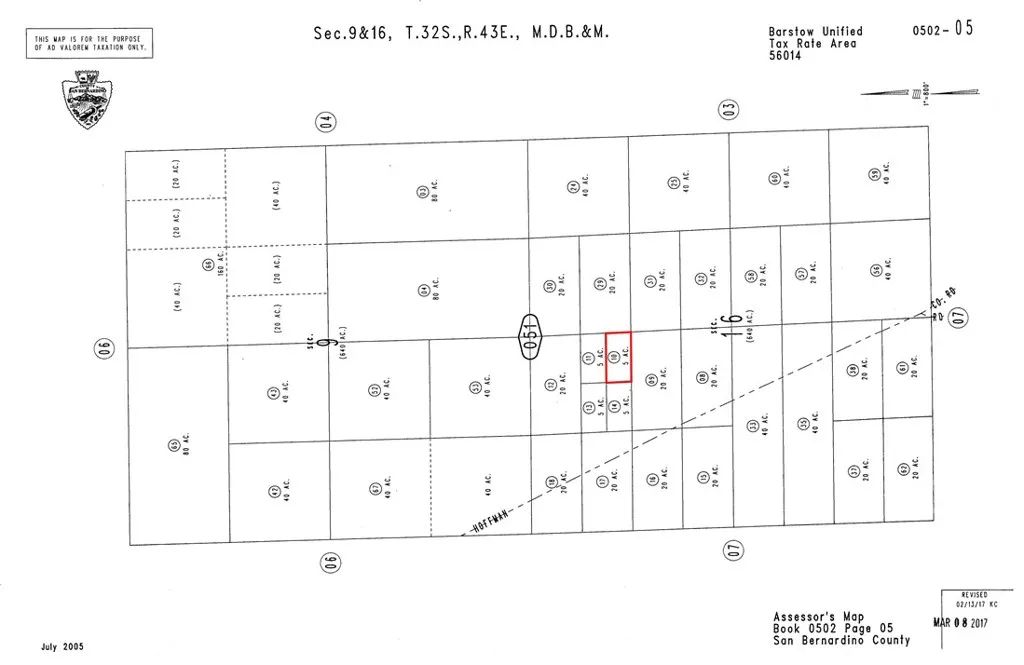 0 Hoffman, Hinkley, CA 92347