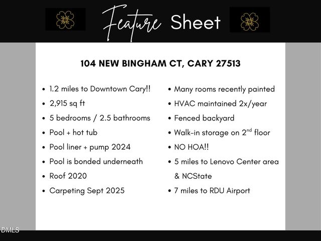 104 New Bingham Court, Cary, NC 27513