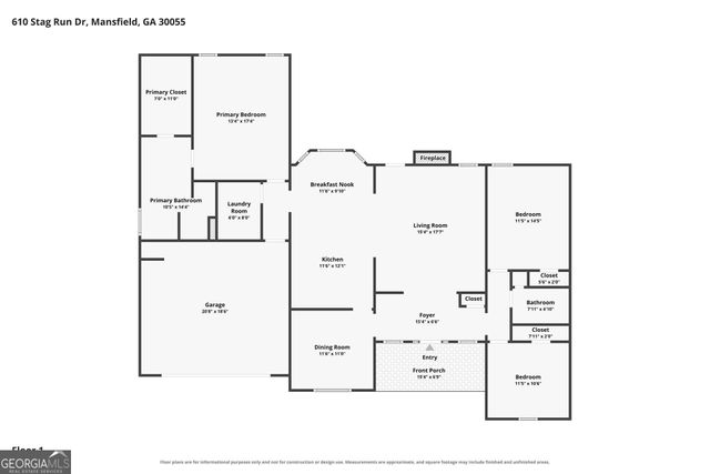 610 Stag Run Drive, Mansfield, GA 30055