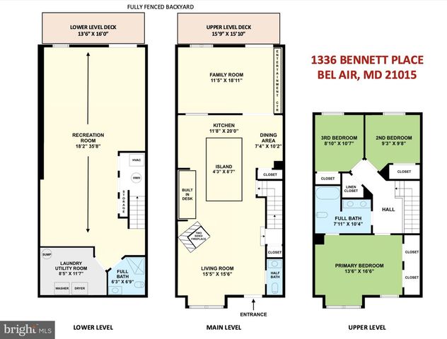 1336 BENNETT PL, Bel Air, MD 21015