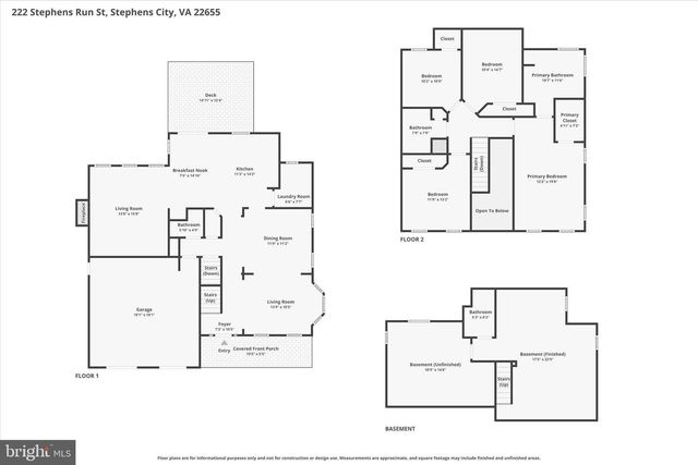 222 STEPHENS RUN ST, Stephens City, VA 22655
