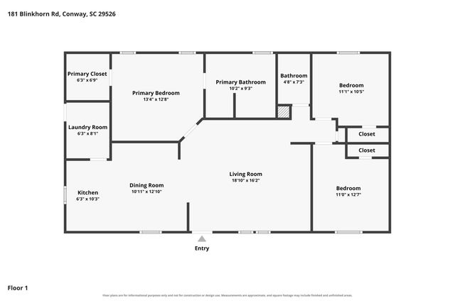 181 Blinkhorn Rd., Conway, SC 29526