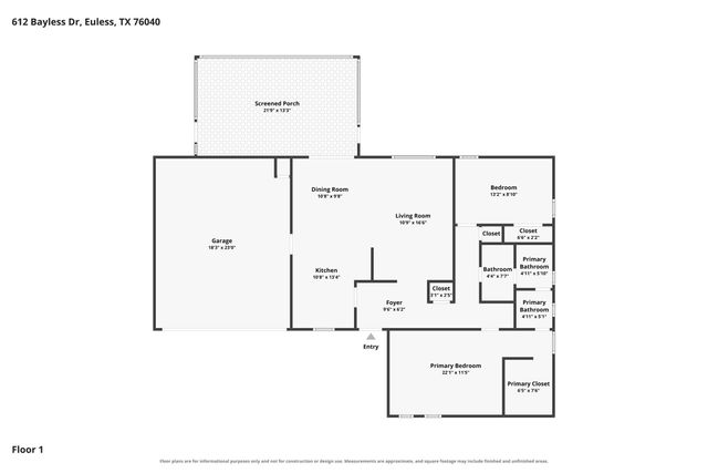 612 Bayless Drive, Euless, TX 76040