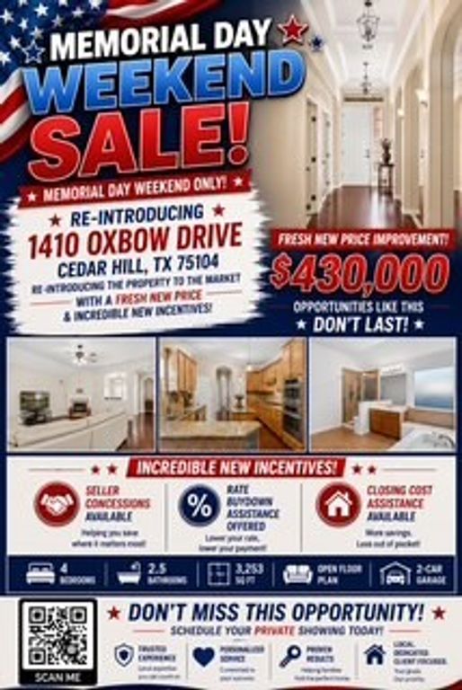 1410 Oxbow Drive, Cedar Hill, TX 75104
