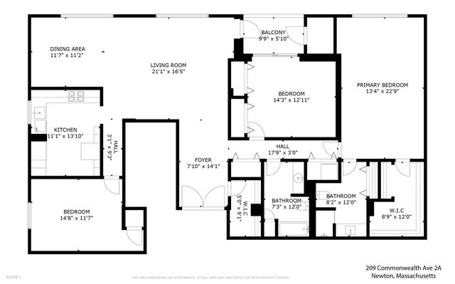 209 Commonwealth Ave 2A, Newton, MA 02467