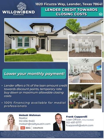 1820 Ficuzza WAY, Leander, TX 78641