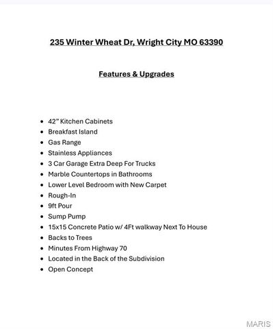235 Winter Wheat Drive, Wright City, MO 63390