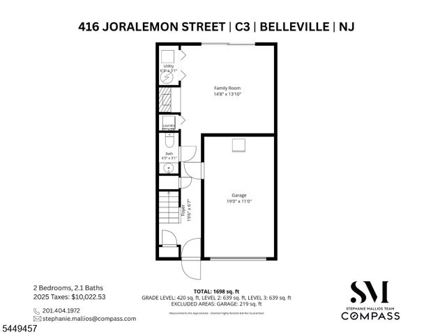 416 Joralemon St, C3 C3, Belleville Twp., NJ 07109