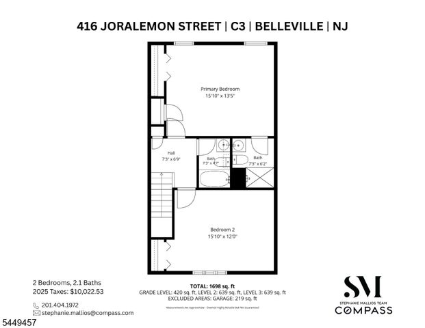 416 Joralemon St, C3 C3, Belleville Twp., NJ 07109