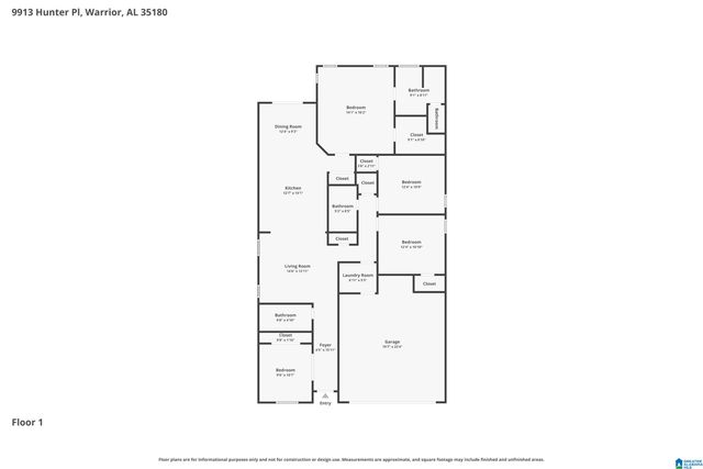 9913 HUNTER PLACE, Warrior, AL 35180