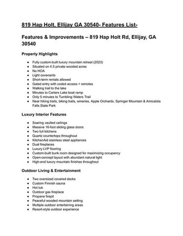 819 Hap Holt Road, Ellijay, GA 30540