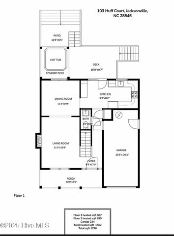 103 Huff Court, Jacksonville, NC 28546