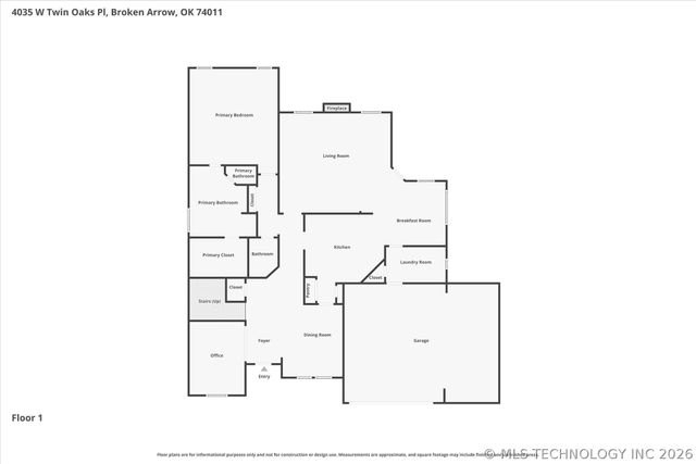 4035 W Twin Oaks Place, Broken Arrow, OK 74011