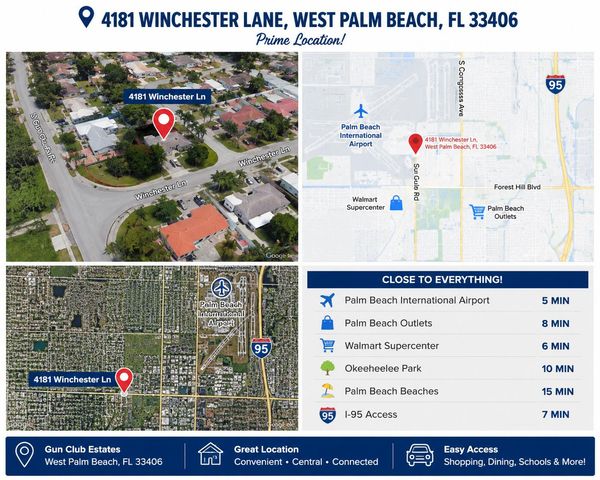 4181 Winchester Lane, Gun Club Estates, West Palm Beach, FL 33406