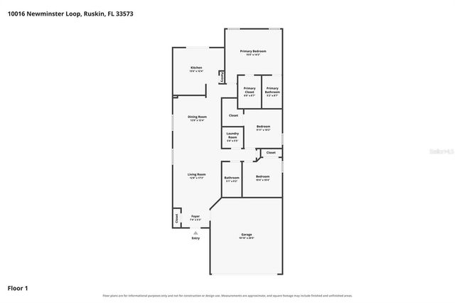 10016 NEWMINSTER LOOP, Ruskin, FL 33573