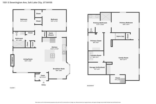 1551 E DOWNINGTON AVE, Salt Lake City, UT 84105