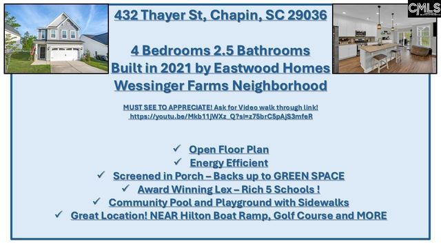 432 Thayer Street, Chapin, SC 29036