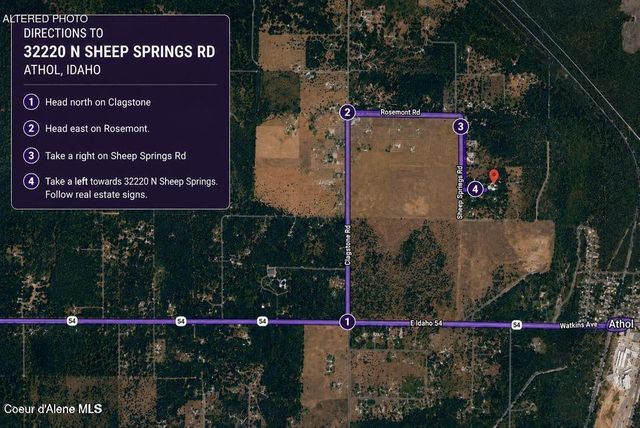 32220 N Sheep Springs RD, Athol, ID 83801