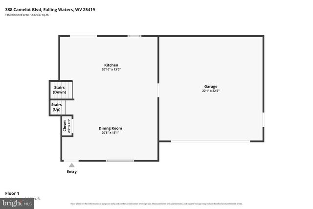 388 CAMELOT BLVD, Falling Waters, WV 25419