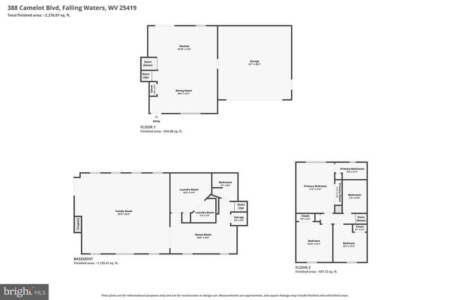 388 CAMELOT BLVD, Falling Waters, WV 25419