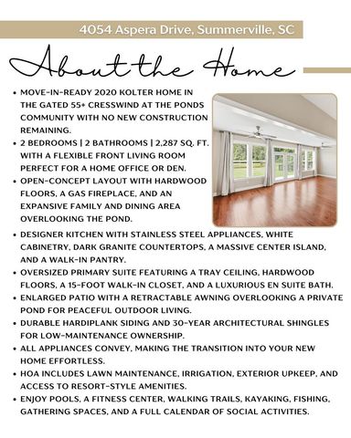 4054 Aspera Drive, Summerville, SC 29483