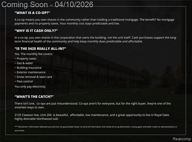 2125 Clawson Avenue 204, Royal Oak, MI 48073