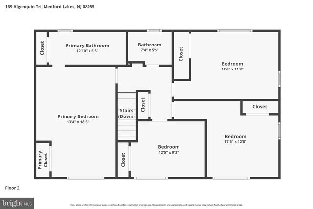 169 ALGONQUIN TRL, Medford Lakes, NJ 08055