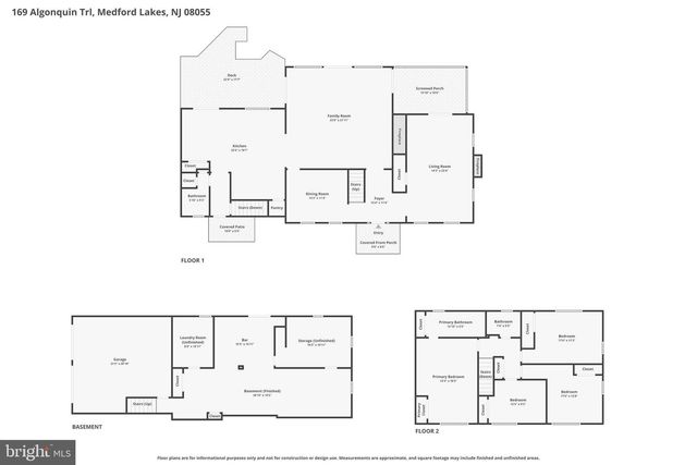 169 ALGONQUIN TRL, Medford Lakes, NJ 08055