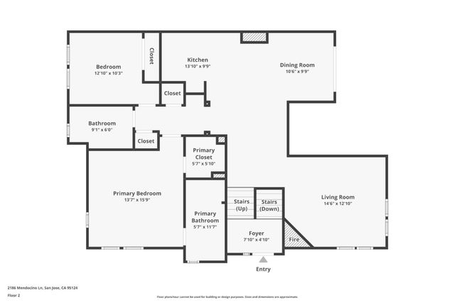 2186 Mendocino Lane, San Jose, CA 95124