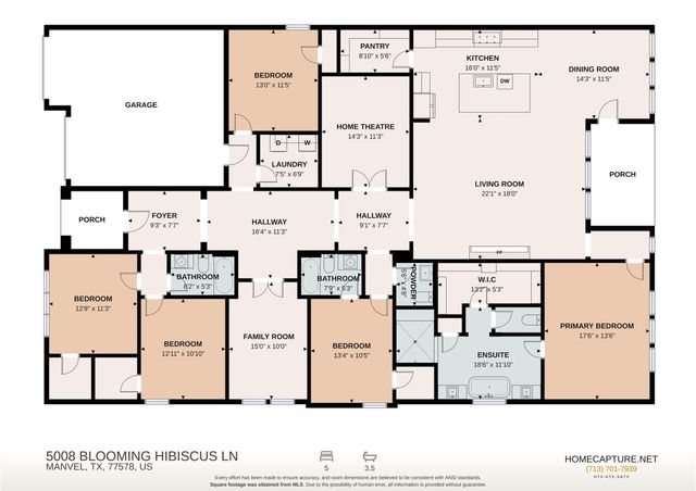5008 Blooming Hibiscus Lane, Manvel, TX 77578