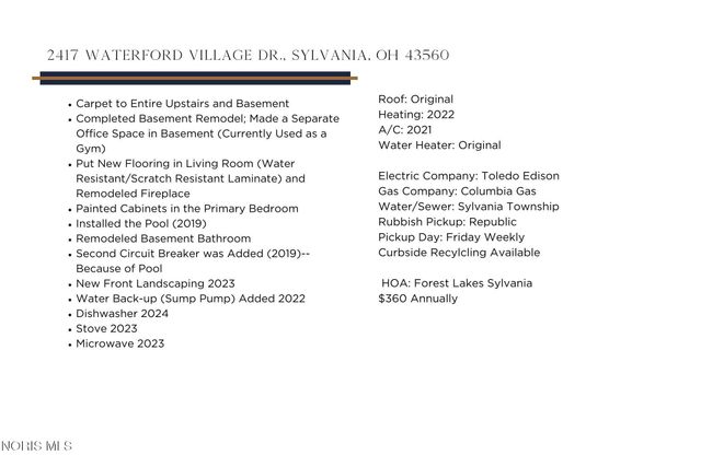 2417 Waterford Village Drive, Sylvania, OH 43560