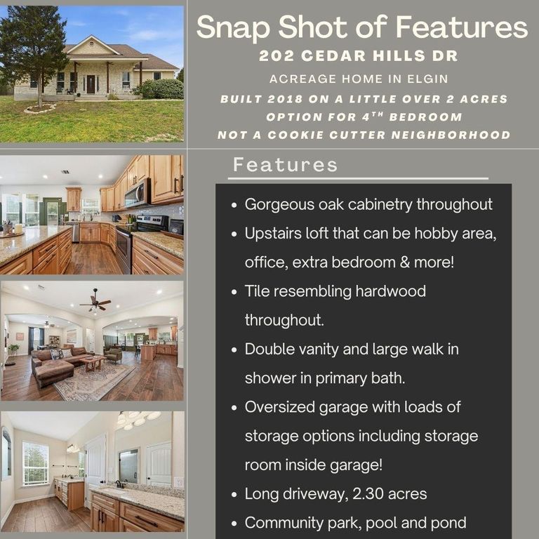 202 Cedar Hills DR, Elgin, TX 78621
