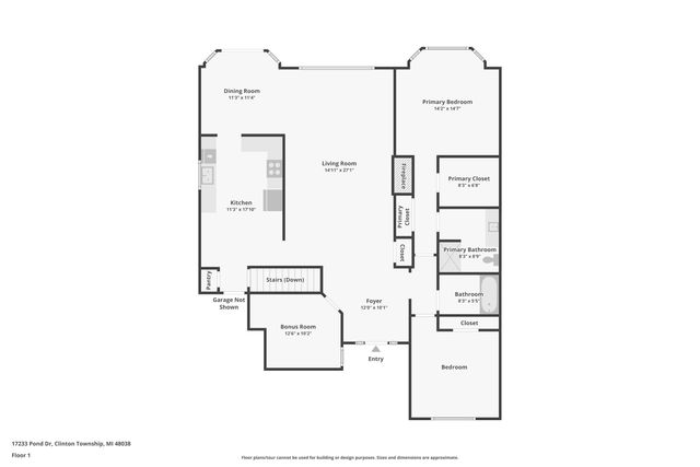 17233 Pond Drive, Clinton Twp, MI 48038