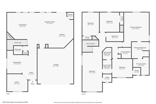 9301 Swimming Drive, Harrisburg, NC 28075