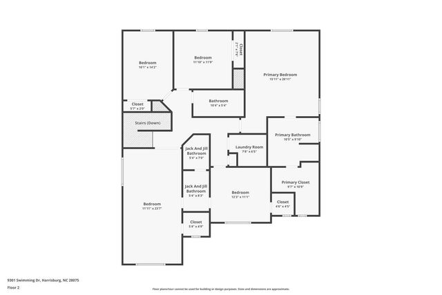 9301 Swimming Drive, Harrisburg, NC 28075