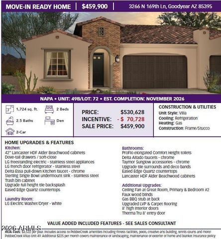 3266 N 169TH Lane, Goodyear, AZ 85395
