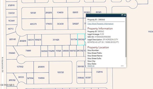 PN-380362 39 Horizon City Estates Lot 35, Horizon City, TX 79928