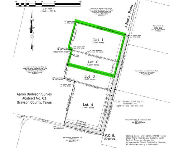 TBD Lot 1-2 Adams Road, Sherman, TX 75090