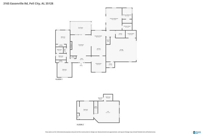 3165 EASONVILLE ROAD, Pell City, AL 35128