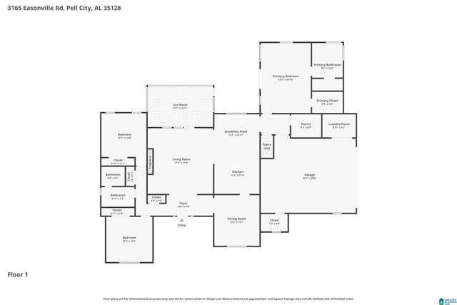 3165 EASONVILLE ROAD, Pell City, AL 35128