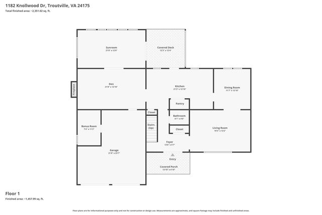 1182 Knollwood DR, Troutville, VA 24175
