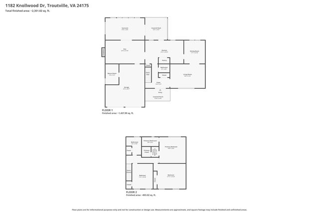1182 Knollwood DR, Troutville, VA 24175