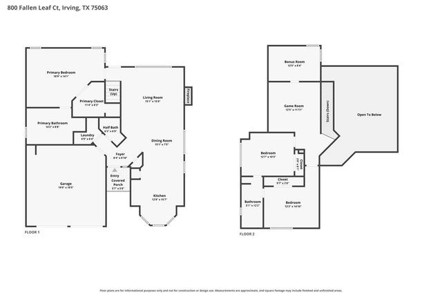 800 Fallen Leaf Court, Irving, TX 75063