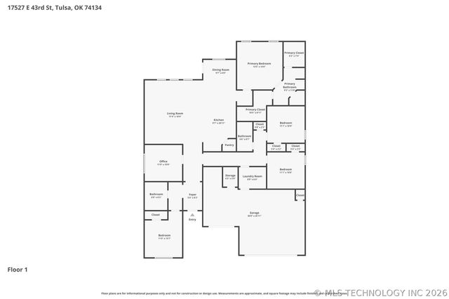 17527 E 43rd Street, Tulsa, OK 74134