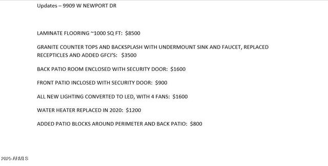 9909 W NEWPORT Drive, Sun City, AZ 85351