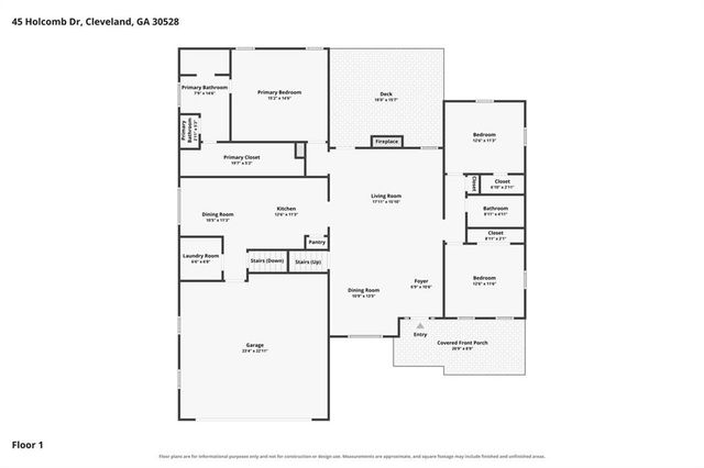 45 Holcomb Drive, Cleveland, GA 30528