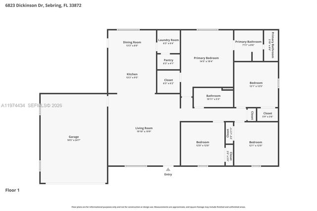 6823 Dickinson Drive, Sebring, FL 33872