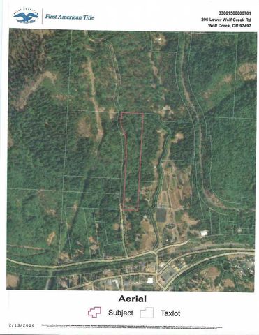 206 Lower Wolf Creek Road, Wolf Creek, OR 97497