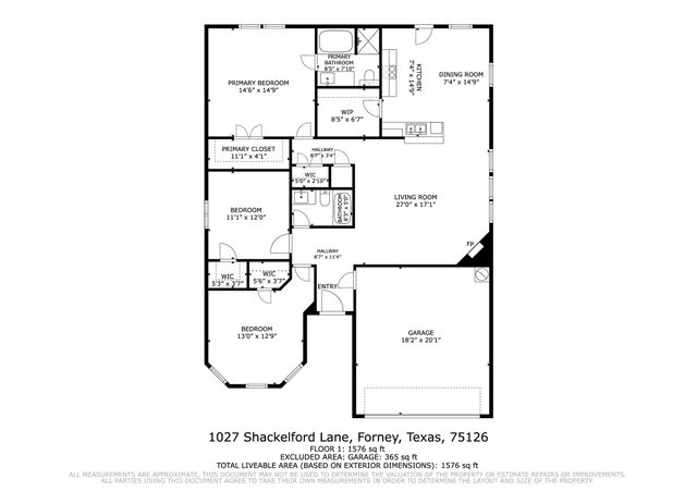 1027 Shackelford Lane, Forney, TX 75126